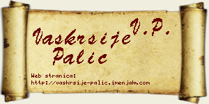 Vaskrsije Palić vizit kartica